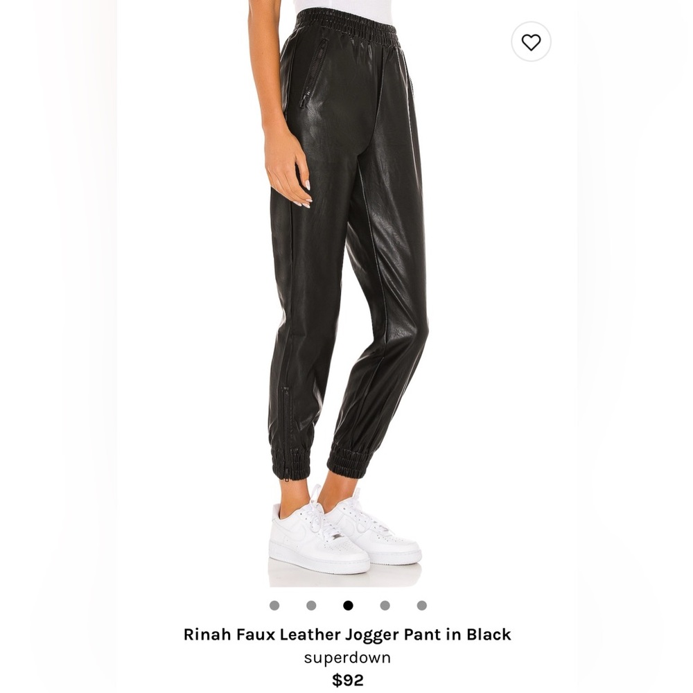 Rinah faux leather jogger pant